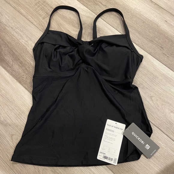 Athleta Twist Up Tankini Top Black NWT - Picture 2 of 6